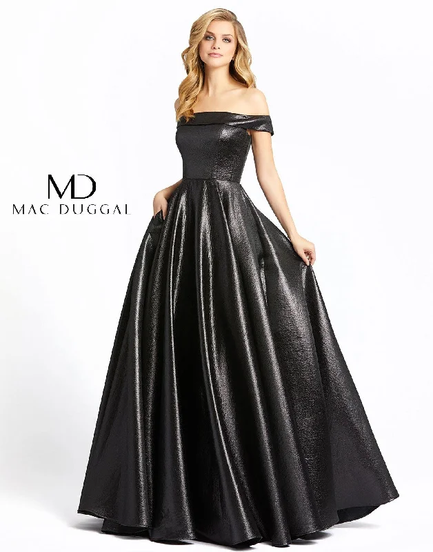 Mac Duggal 48825 Prom Off Shoulder Long Ball Gown