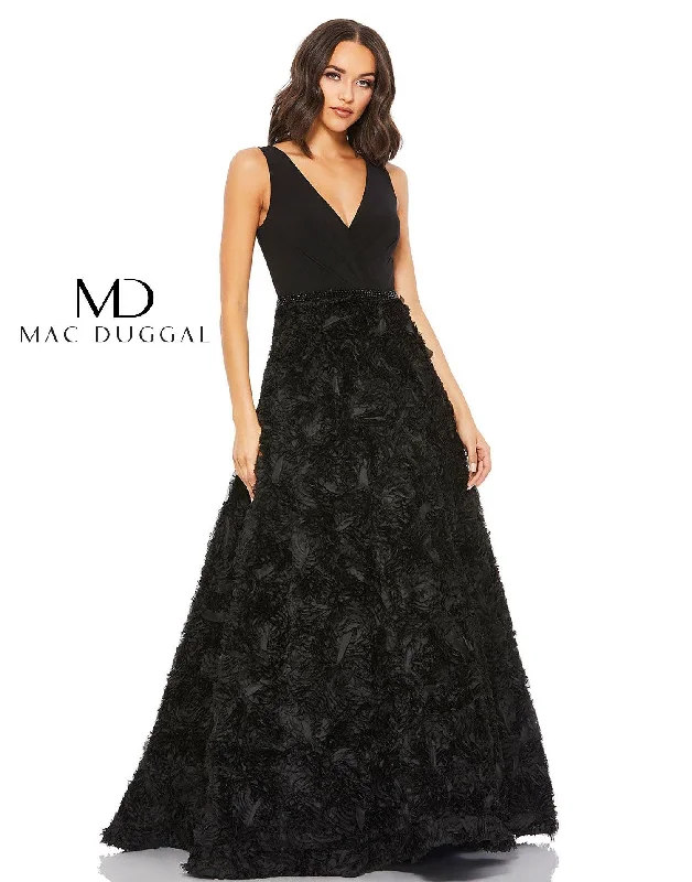 Mac Duggal 67212 Long Formal Sleeveless Ruffle Gown