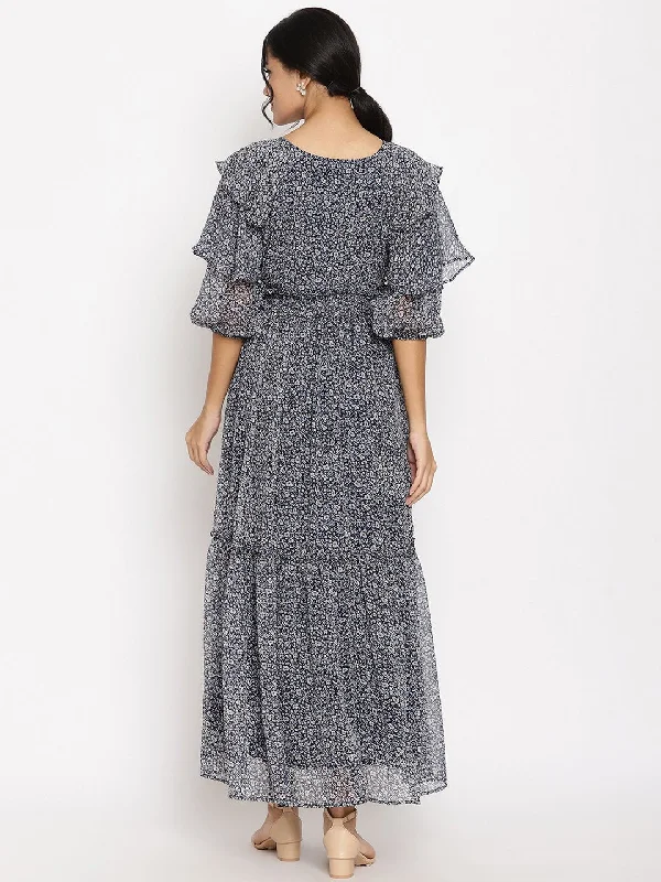 Smocked Maternity Maxi Dress