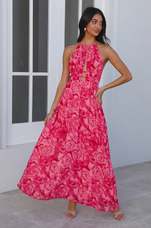 Refreshing Romance Maxi Dress Pink