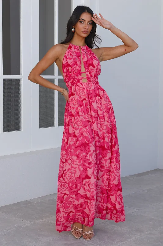 Refreshing Romance Maxi Dress Pink