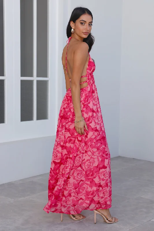 Refreshing Romance Maxi Dress Pink