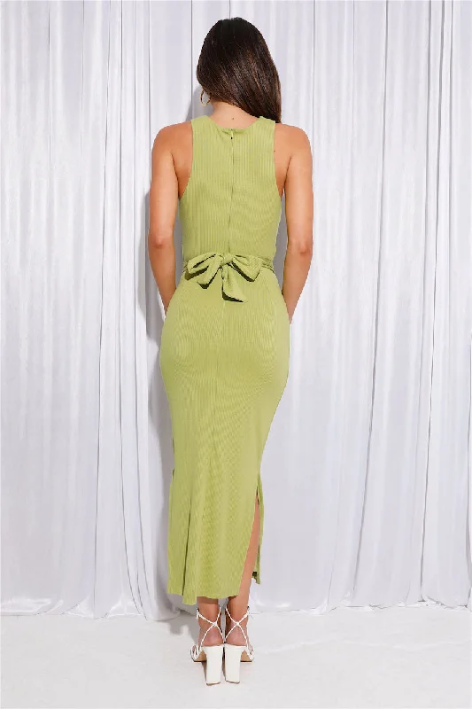 Taking My Time Midi Dress Green