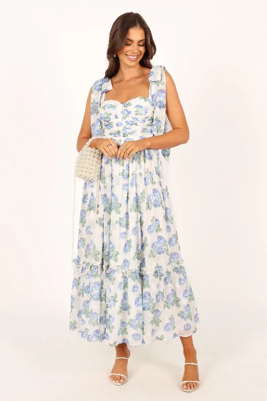 Floret Midi Dress - Blue