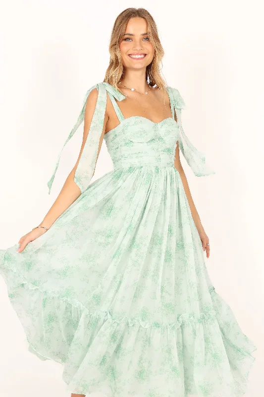 Floret Midi Dress - Sage