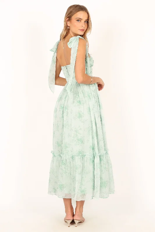 Floret Midi Dress - Sage