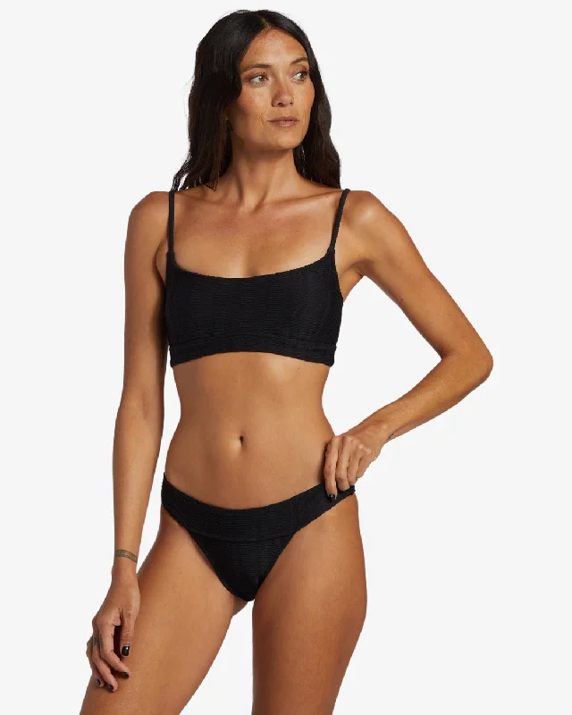 Coral Gardeners Wave Trip Skimpy Bikini Bottoms - Black Pebble