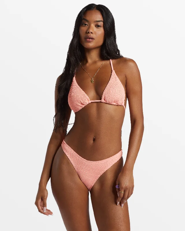 Summer High Multi-Way Triangle Bikini Top - Peach Tart