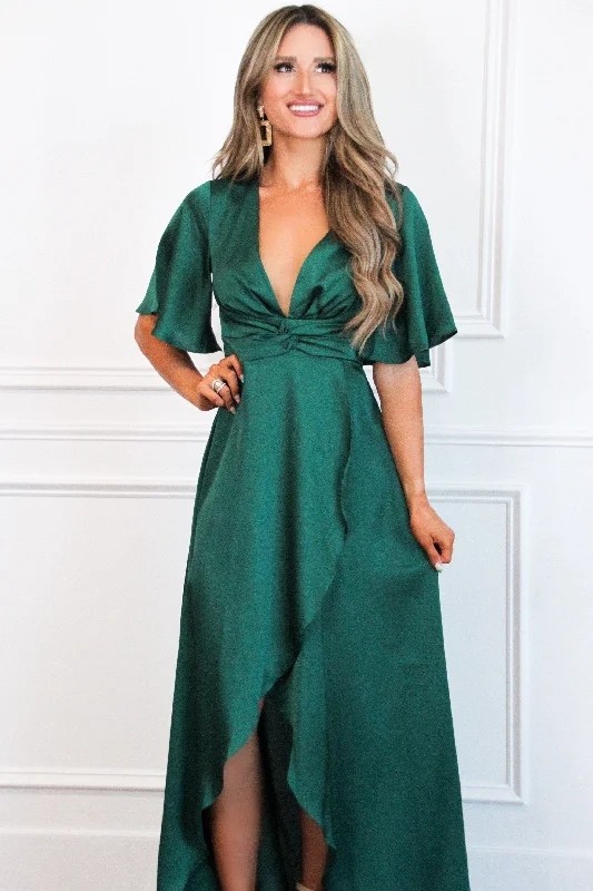 Before You Go Maxi Dress: Emerald