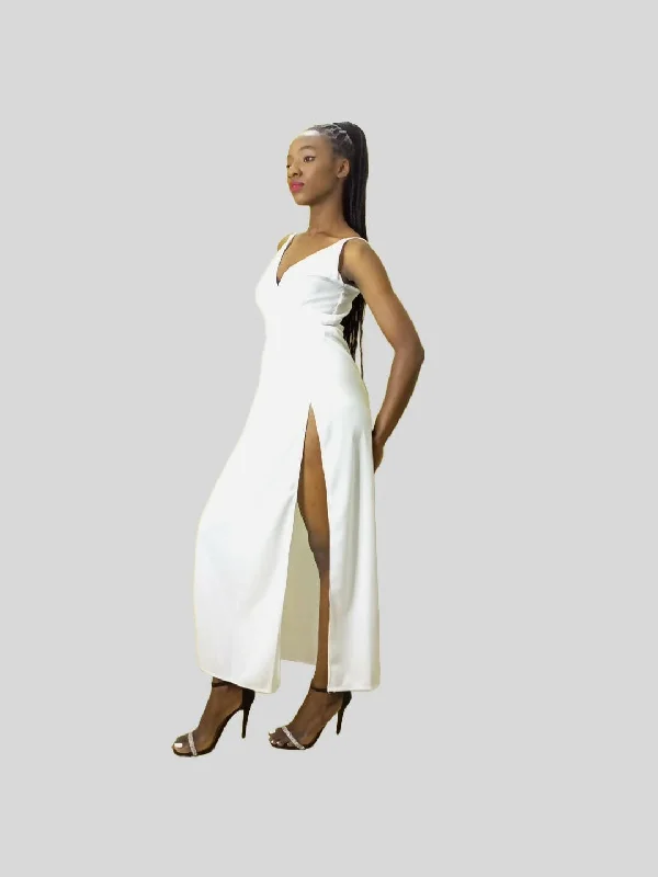 Da'joy Fashions Bond Girl Maxi Dress - White