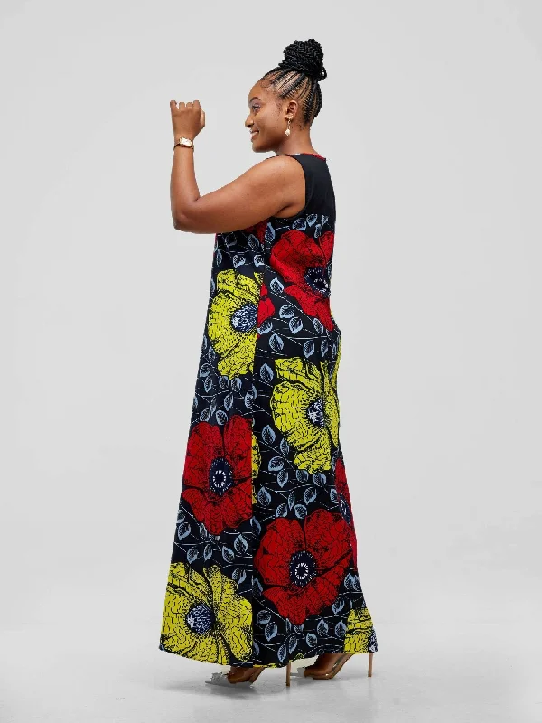 Kidosho Floral Ankara Dari Maxi Dress