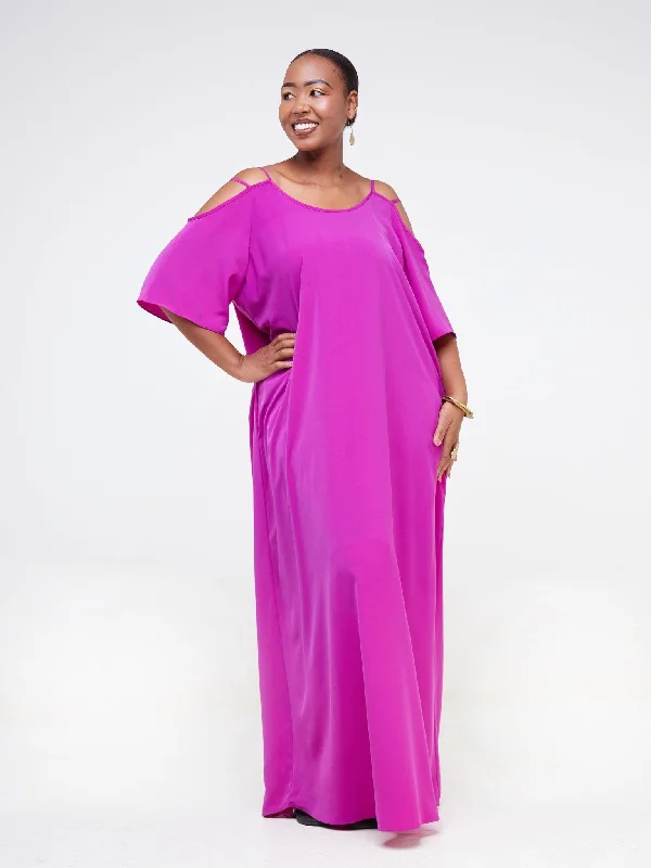 Vivo Dali Strappy Shoulder Tent Maxi Dress - Purple