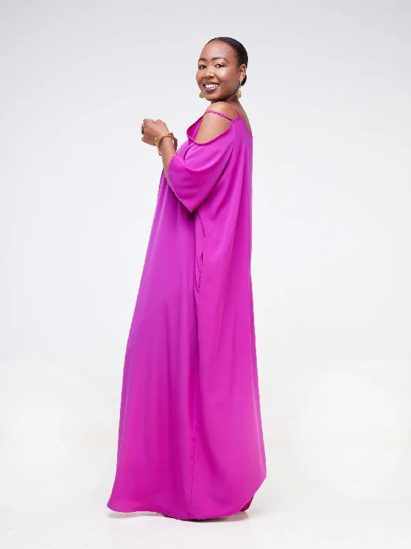 Vivo Dali Strappy Shoulder Tent Maxi Dress - Purple