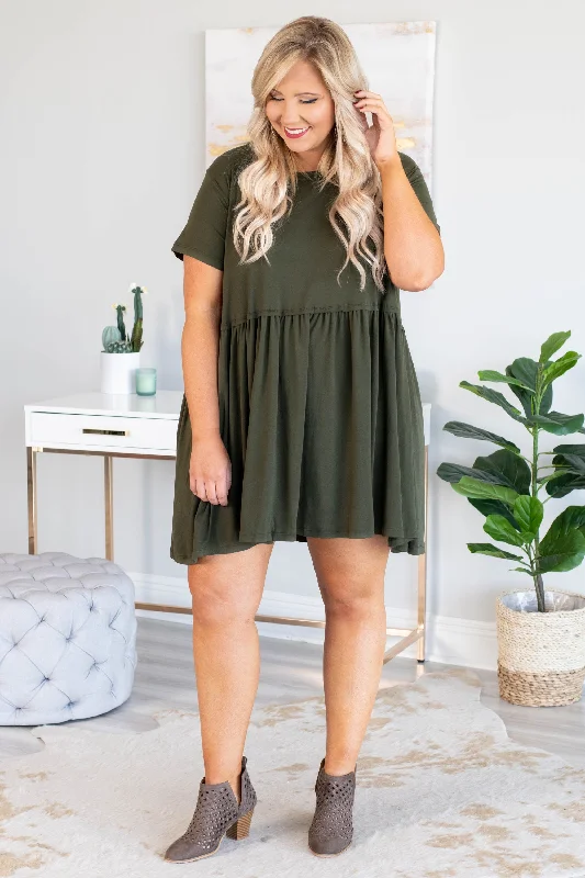 Bold Spirit Dress, Olive