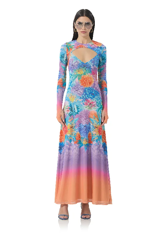 Cyr Maxi Dress - Neon Botanical