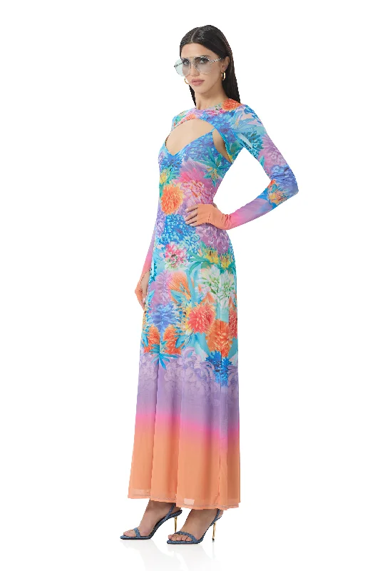 Cyr Maxi Dress - Neon Botanical