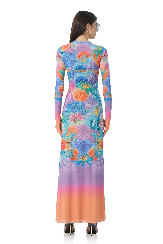 Cyr Maxi Dress - Neon Botanical