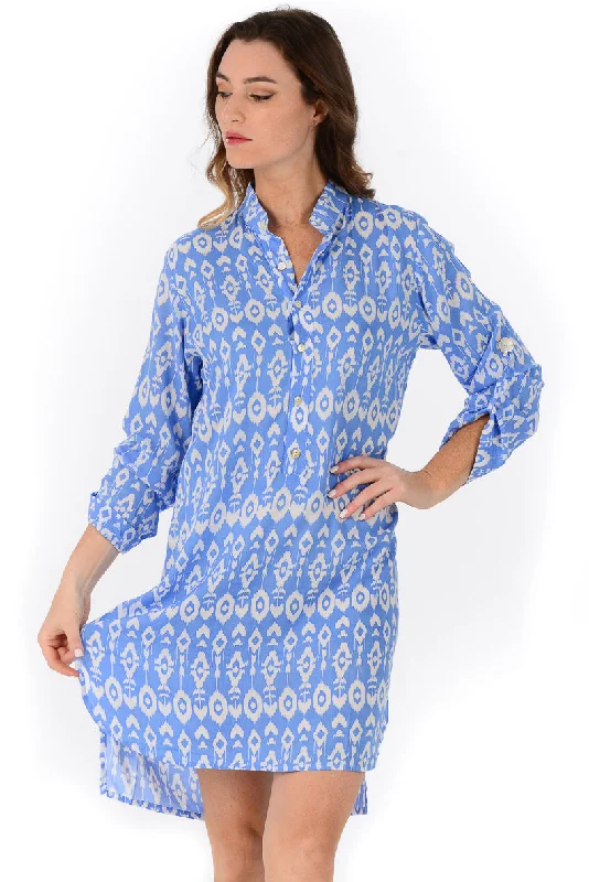 Day Tripper Dress / Periwinkle Ikat