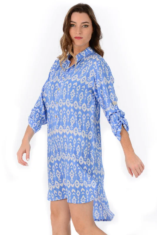 Day Tripper Dress / Periwinkle Ikat