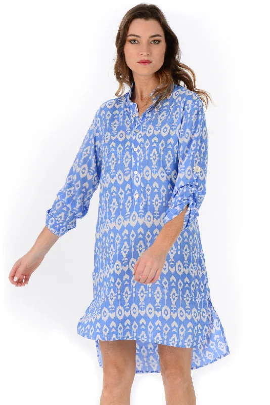 Day Tripper Dress / Periwinkle Ikat