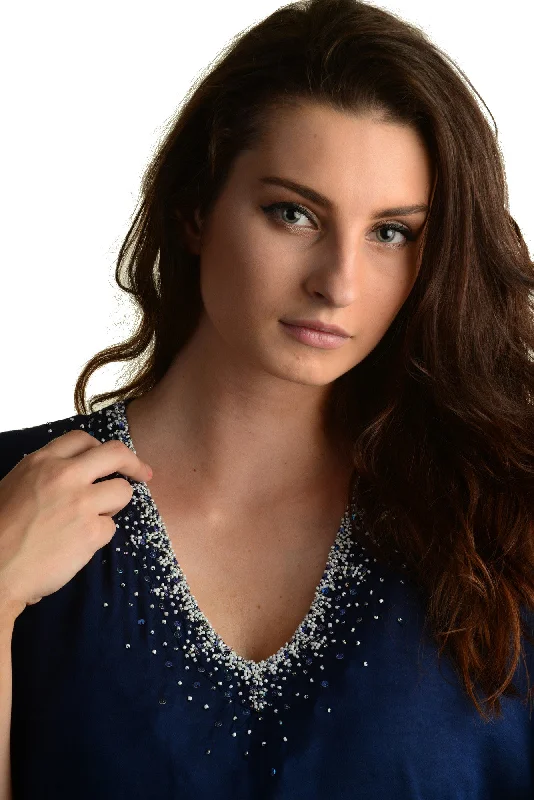 Goddess Kaftan / Starry Night Navy