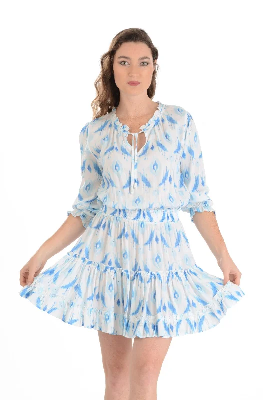 Ibiza Dress / Ocean Ikat