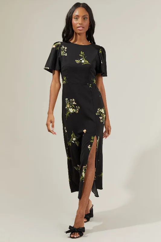 Jenna Floral Midi Dress