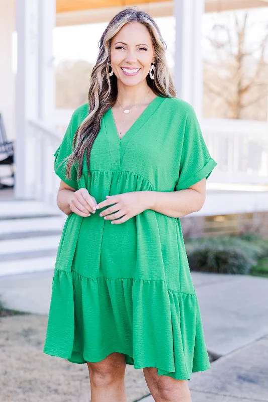 Look And See Dress, Kelly Green