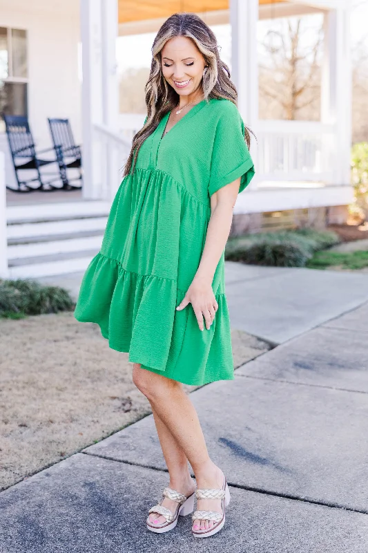 Look And See Dress, Kelly Green