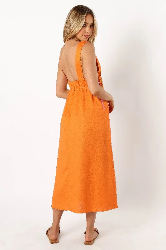 Lydia Midi Dress - Orange