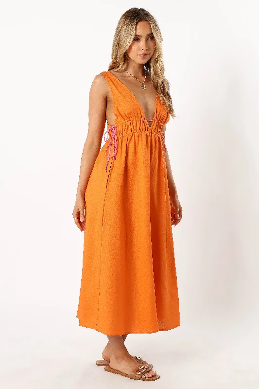 Lydia Midi Dress - Orange