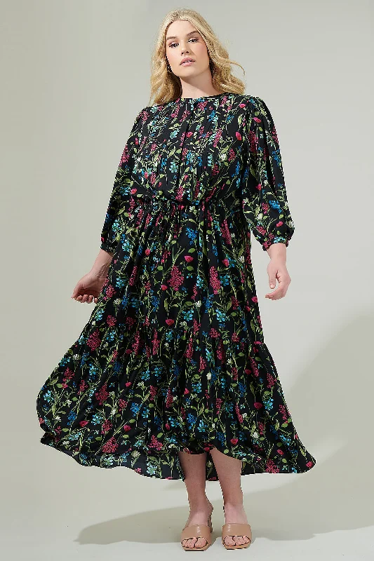 Madeline Groover Floral Midi Dress Curve