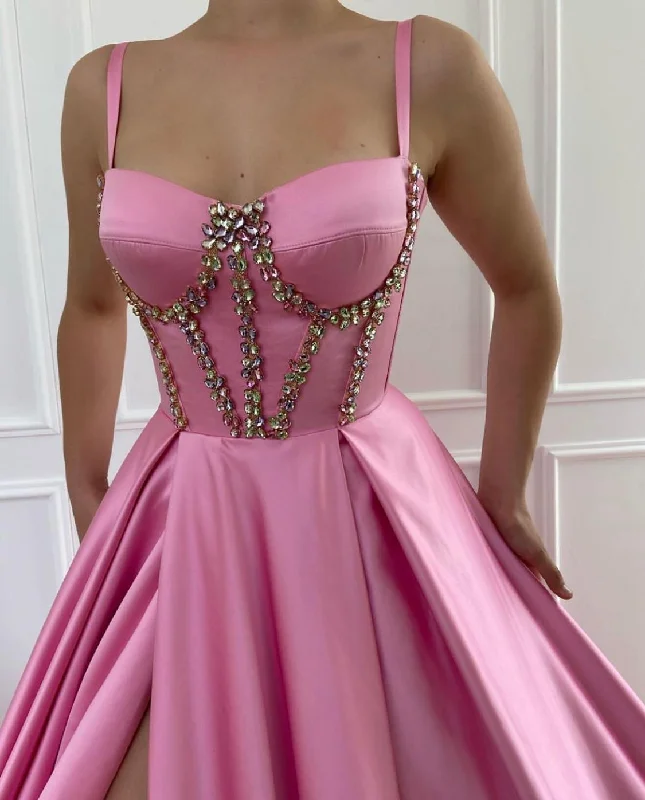 Pretty Pink Satin Gown