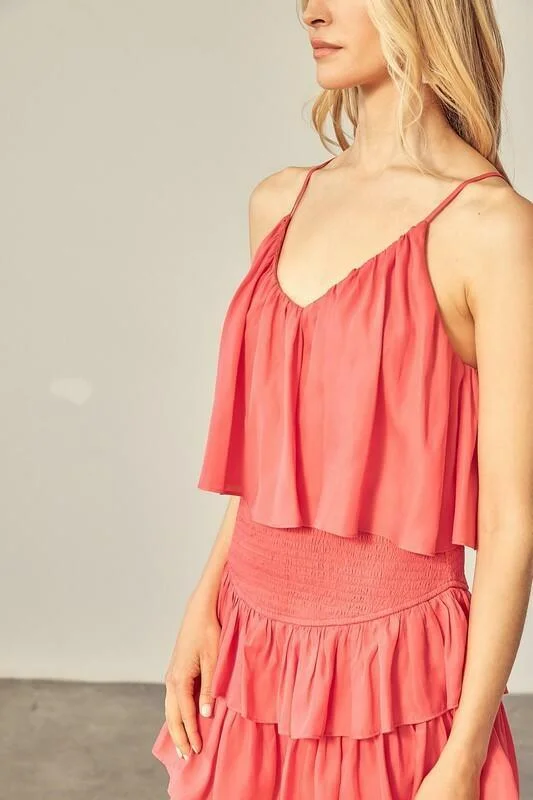 San Antonio Paradise Pink Ruffle Romper