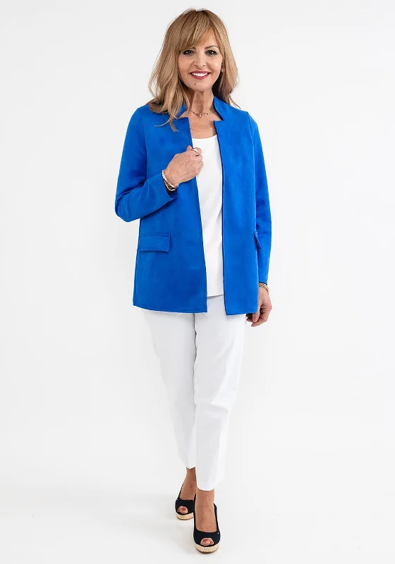 d.e.c.k. by Decollage Faux Suede Open Jacket, Royal Blue