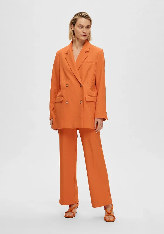 Selected Femme Nella Relaxed Blazer, Orangeade