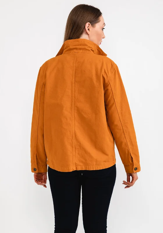 Superdry Womens Vintage Utility Jacket, Pumpkin Spice Brown