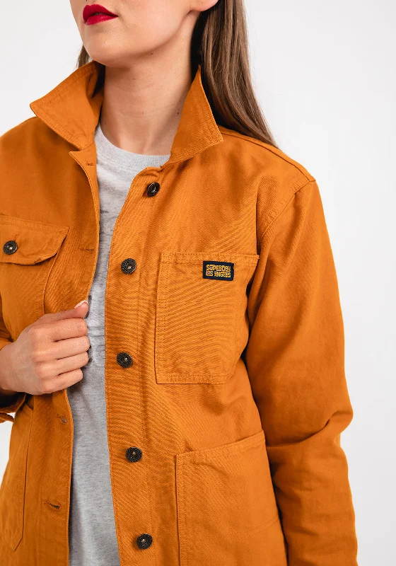 Superdry Womens Vintage Utility Jacket, Pumpkin Spice Brown