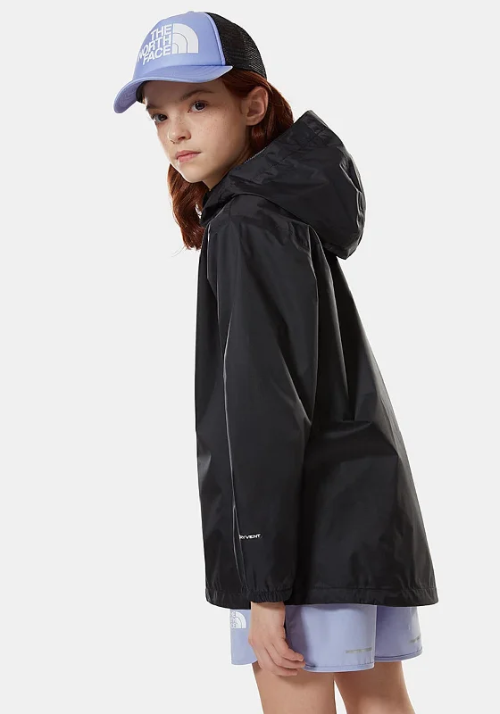 The North Face Girls Zipline Rain Jacket, Black