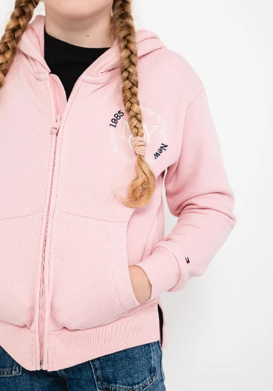 Tommy Hilfiger Timeless Tommy Hooded Full Zip Jacket, Pink Shade