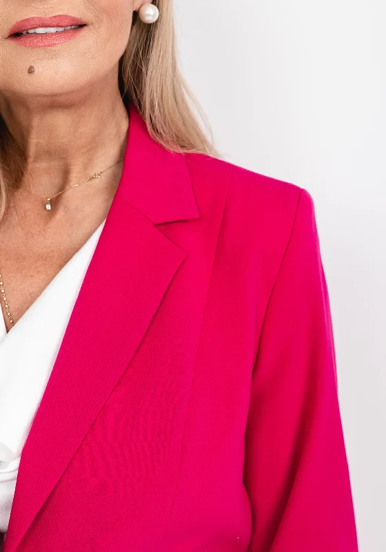 Via Veneto Dolores Single Breasted Blazer, Fuchsia