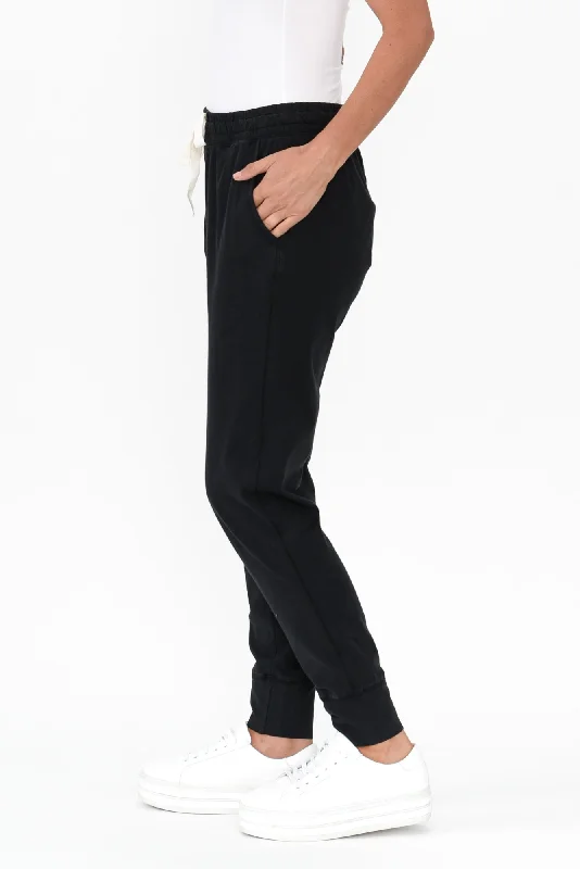 Black Wash Out Lounge Pants