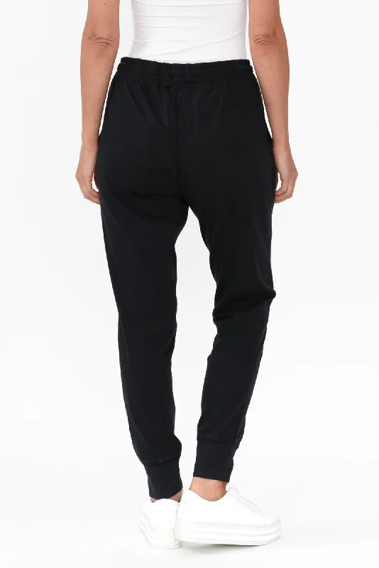 Black Wash Out Lounge Pants