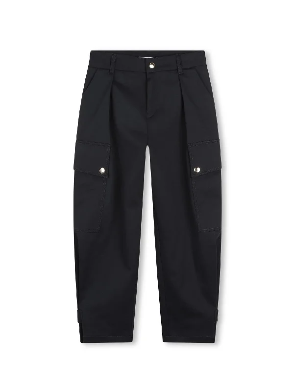 Pants in blue cotton