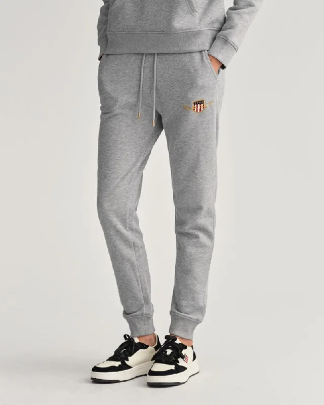 Gant Apparel Womens ARCHIVE SHIELD SWEAT PANT 93/GREY MELANGE