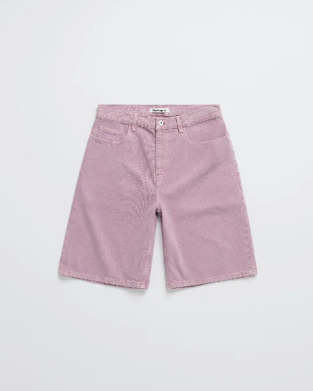 Oversized Washed Twill Shorts