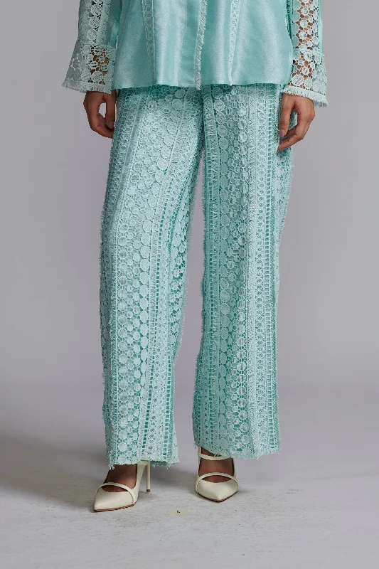 Mint Blue Lace Pant