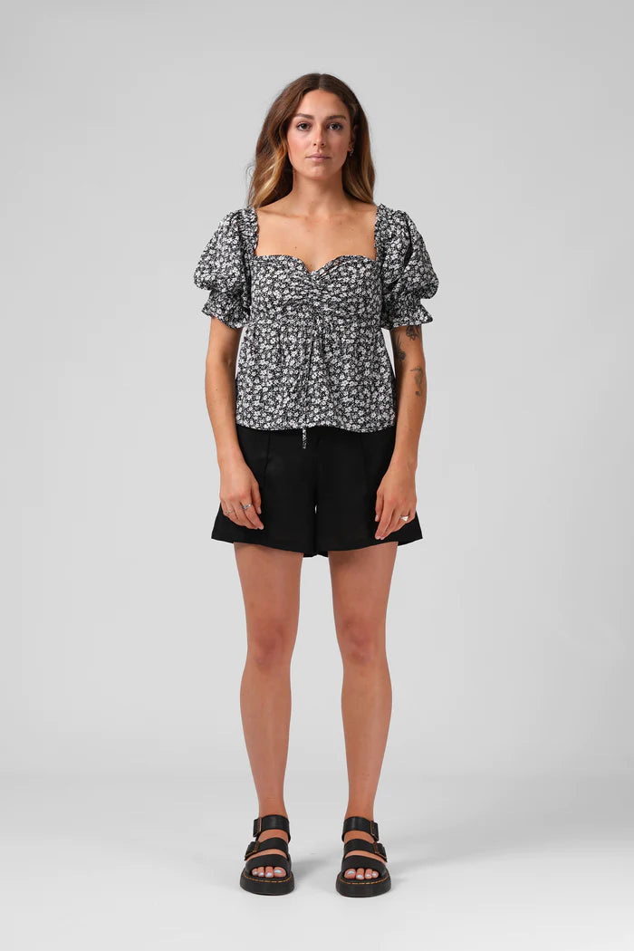 RPM LINEN SHORT - Black