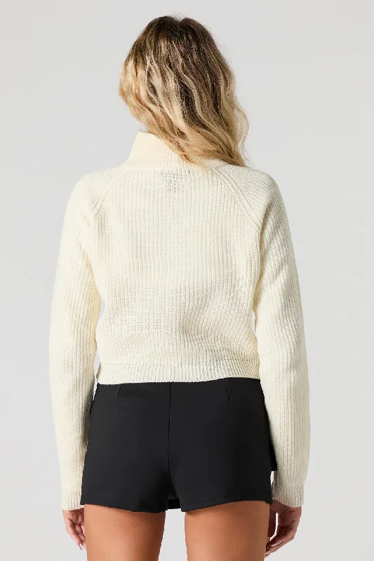 Quarter Zip Collared Combo Sweater