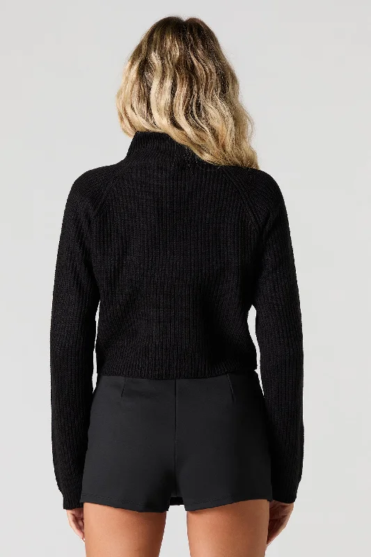 Quarter Zip Collared Combo Sweater